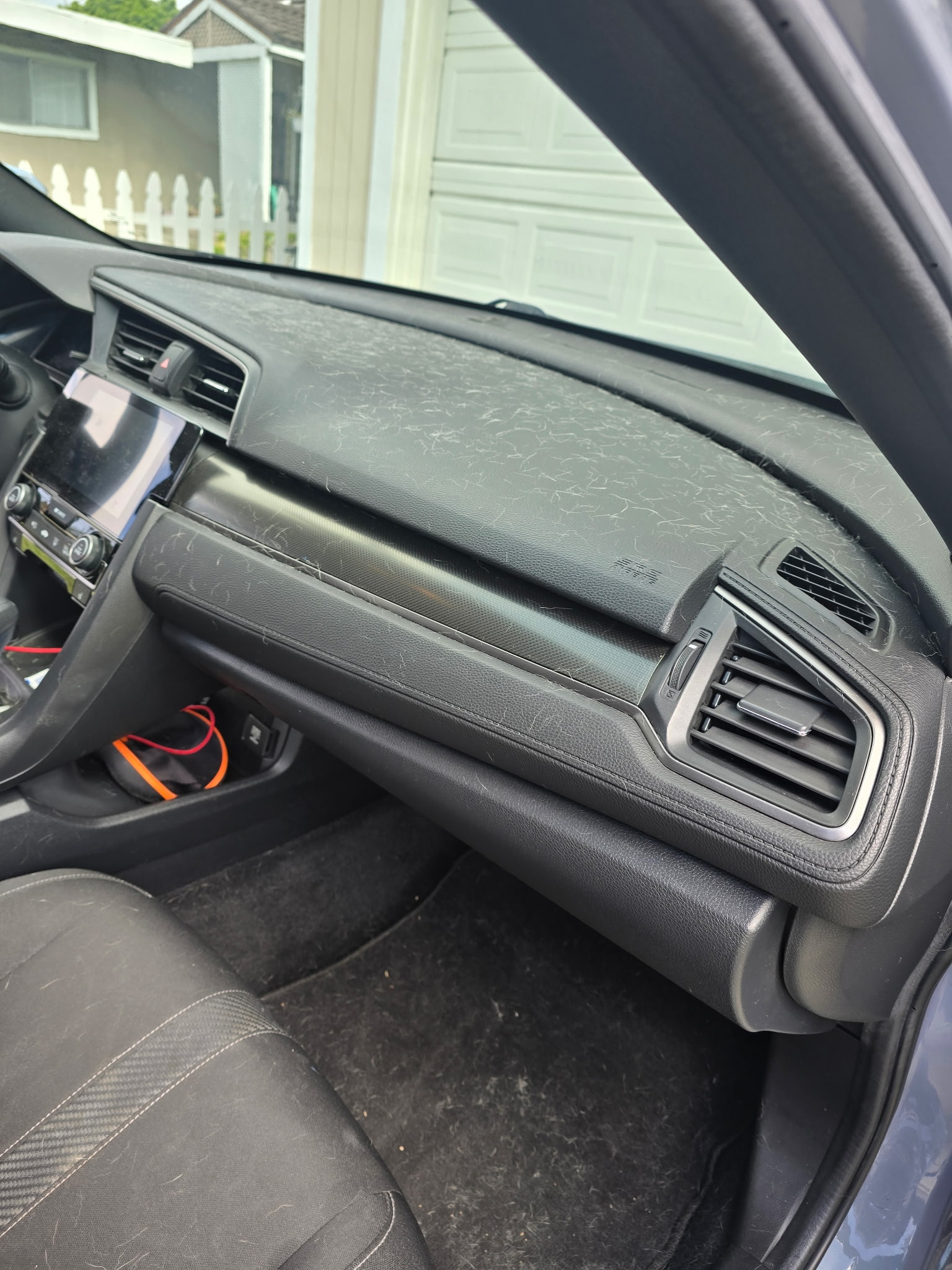 Car interior before detail